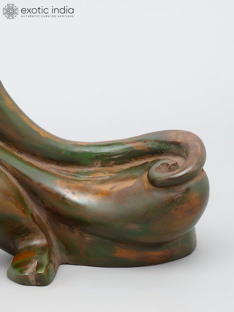 17" Stylized Modern Ganesha | Brass Statue