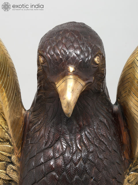 39" Large Majestic Golden-Winged Eagle | Brass Statue | Home Decor
