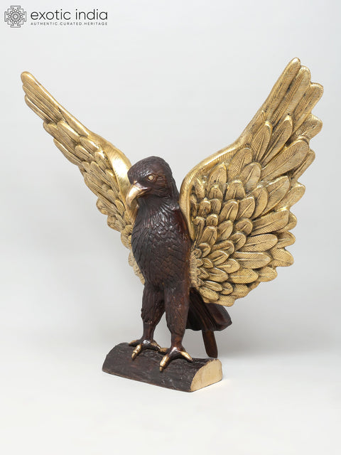 39" Large Majestic Golden-Winged Eagle | Brass Statue | Home Decor