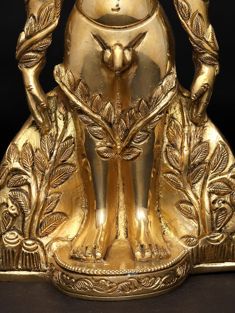 9" Lord Mahavir in Standing Gesture – Jain Tirthankar | Brass Statue