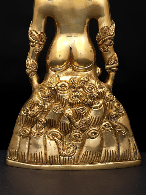 9" Lord Mahavir in Standing Gesture – Jain Tirthankar | Brass Statue