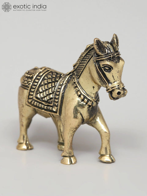 2" Small Superfine Pony Horse Figurine | Brass Statue | Table Decor
