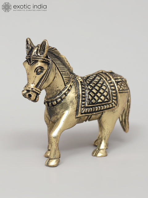 2" Small Superfine Pony Horse Figurine | Brass Statue | Table Decor
