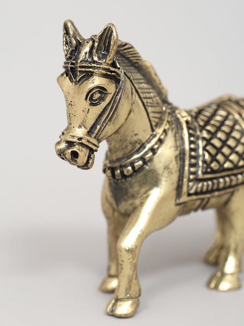 2" Small Superfine Pony Horse Figurine | Brass Statue | Table Decor