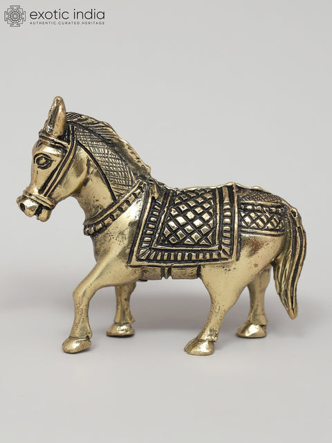 2" Small Superfine Pony Horse Figurine | Brass Statue | Table Decor