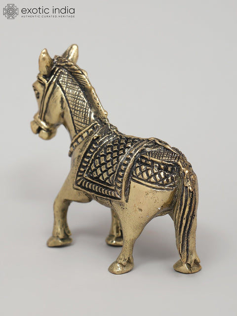 2" Small Superfine Pony Horse Figurine | Brass Statue | Table Decor