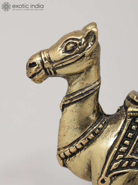 2" Small Superfine Camel Figurine | Brass Statue | Table Decor