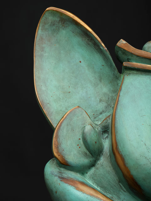 11" Stylized Modern Ganesha | Brass Statue