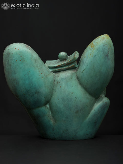 11" Stylized Modern Ganesha | Brass Statue
