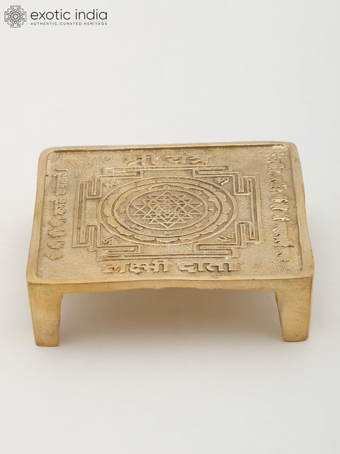 3" Small Shri Yantra Lakshmi Data Chowki – Symbol of Prosperity and Divine Energy