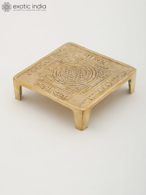 3" Small Shri Yantra Lakshmi Data Chowki – Symbol of Prosperity and Divine Energy