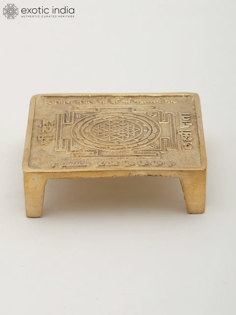 3" Small Shri Yantra Lakshmi Data Chowki – Symbol of Prosperity and Divine Energy