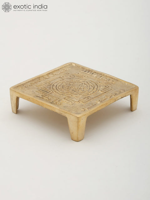 3" Small Shri Yantra Lakshmi Data Chowki – Symbol of Prosperity and Divine Energy