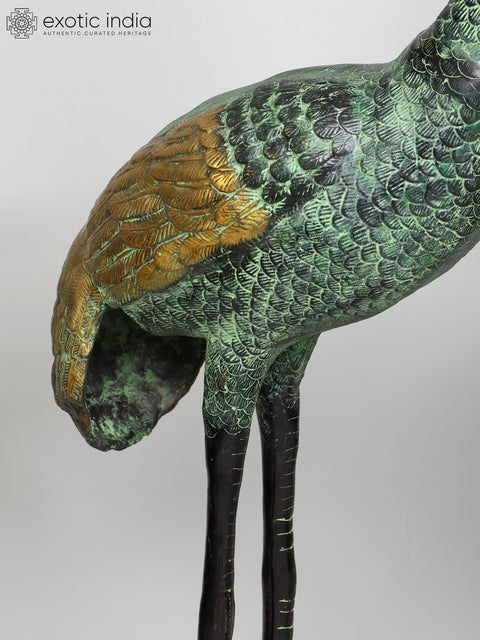 67" Large Size Graceful Pair of Cranes | Brass Statues | Home Decor