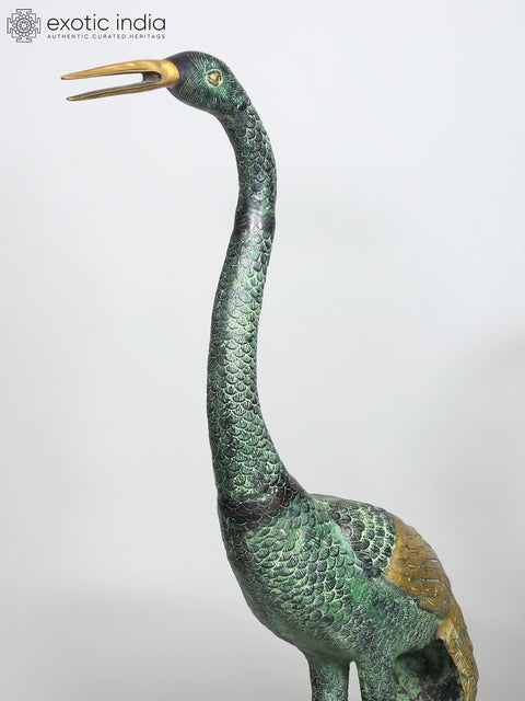 67" Large Size Graceful Pair of Cranes | Brass Statues | Home Decor