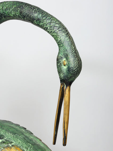 67" Large Size Graceful Pair of Cranes | Brass Statues | Home Decor