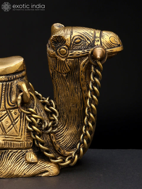6" Sitting Camel Figurine | Table Decor | Brass Statue