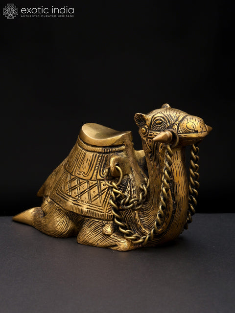 6" Sitting Camel Figurine | Table Decor | Brass Statue