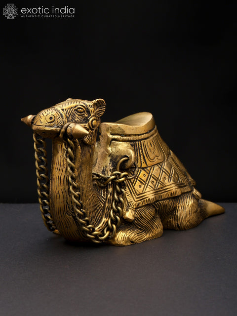 6" Sitting Camel Figurine | Table Decor | Brass Statue