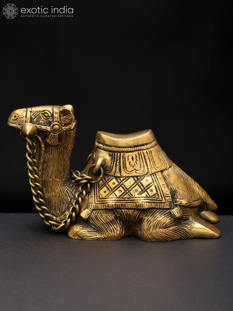 6" Sitting Camel Figurine | Table Decor | Brass Statue