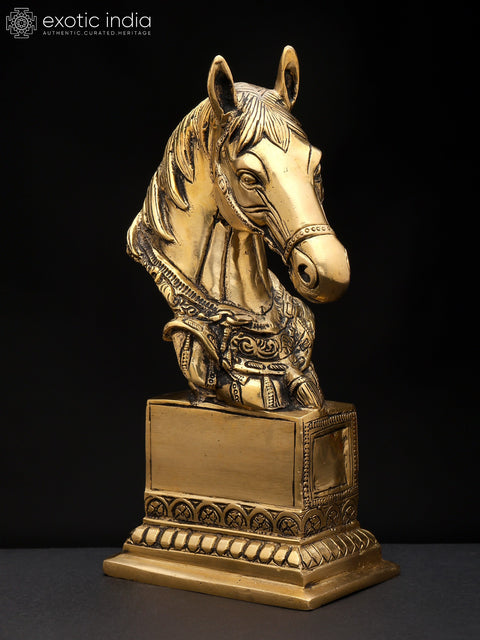 9" Stylized Horse Figurine | Table Decor Piece | Brass Statue