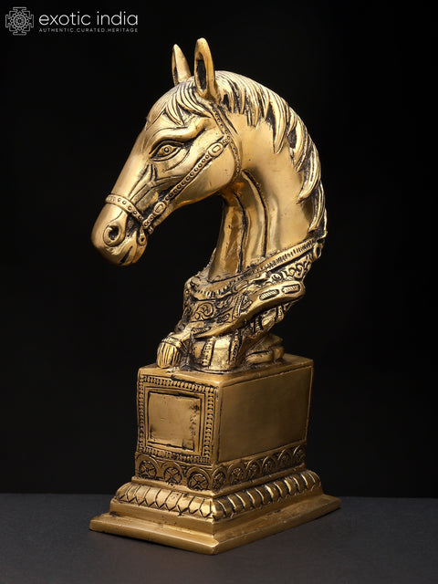 9" Stylized Horse Figurine | Table Decor Piece | Brass Statue