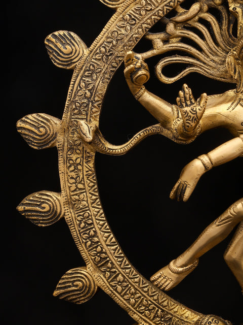 14" Brass Nataraja (Dancing Lord Shiva) | Handmade | Made In India
