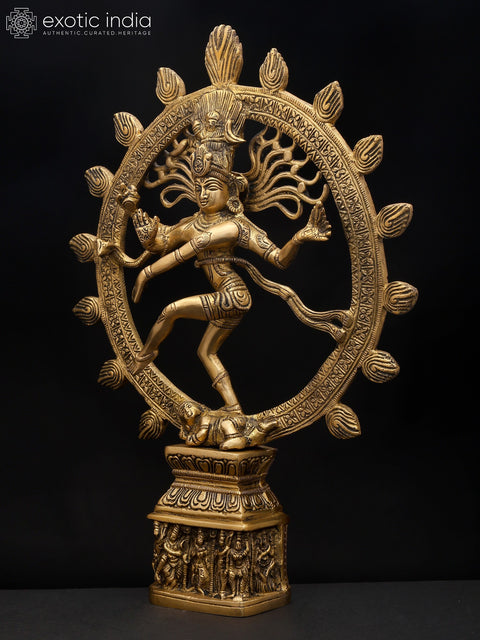 14" Brass Nataraja (Dancing Lord Shiva) | Handmade | Made In India