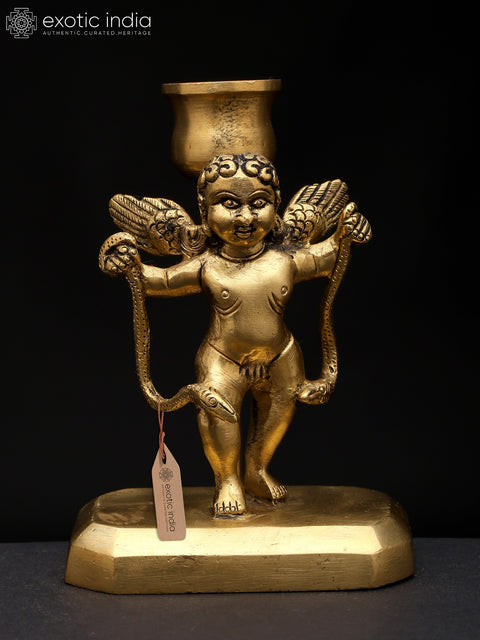 4" Small Flying Angel with Snakes Designer Tealight Candle Holder | Table Decor