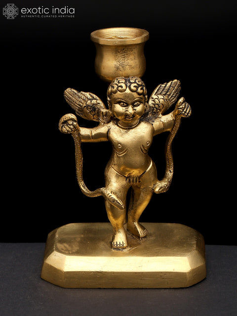 4" Small Flying Angel with Snakes Designer Tealight Candle Holder | Table Decor