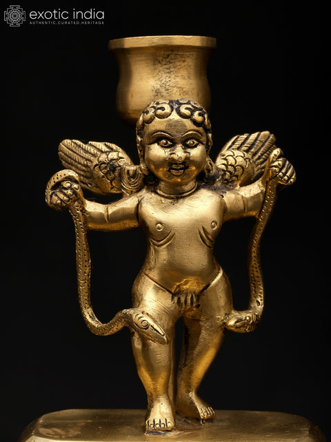 4" Small Flying Angel with Snakes Designer Tealight Candle Holder | Table Decor