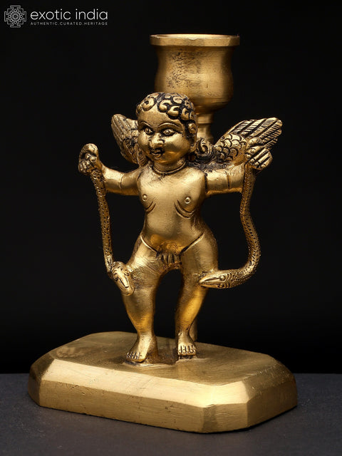 4" Small Flying Angel with Snakes Designer Tealight Candle Holder | Table Decor