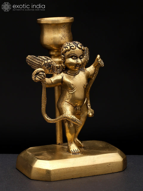 4" Small Flying Angel with Snakes Designer Tealight Candle Holder | Table Decor