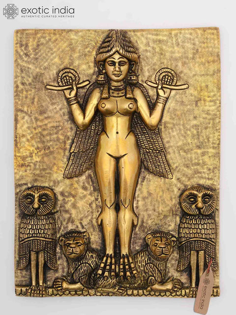 10" Burney Relief - The Queen of The Night | Wall Hanging Brass Statue