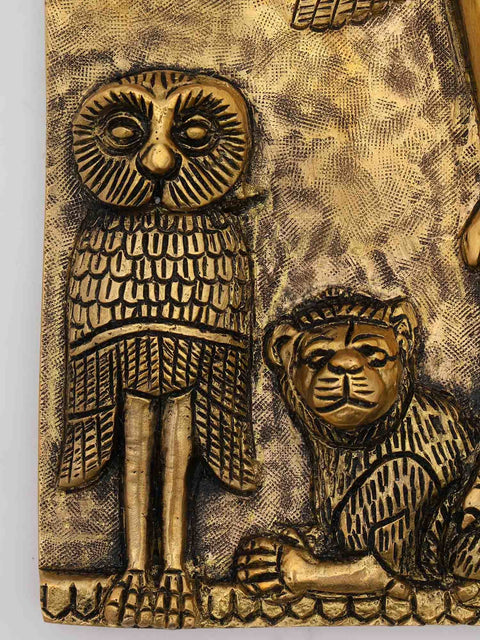 10" Burney Relief - The Queen of The Night | Wall Hanging Brass Statue