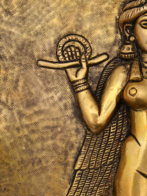10" Burney Relief - The Queen of The Night | Wall Hanging Brass Statue
