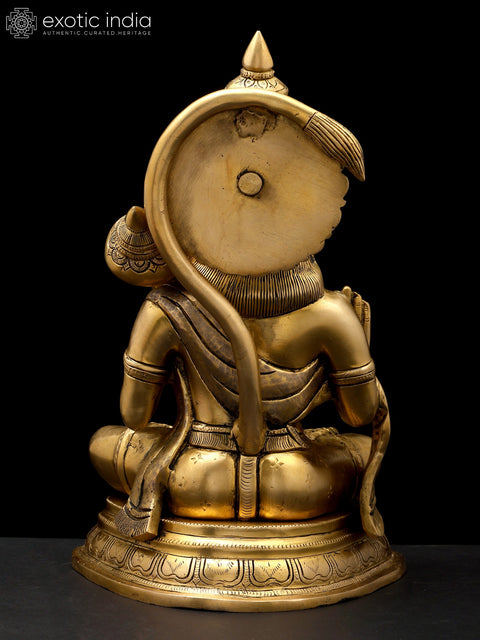 14" Blessing Lord Hanuman | Brass Idol
