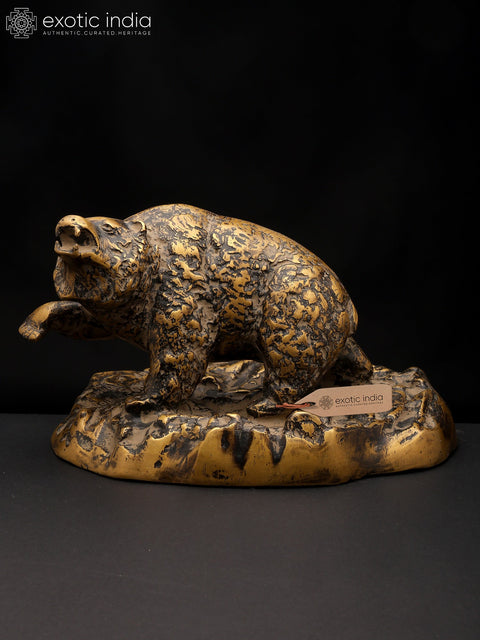 11" Power and Wilderness - Bear Statue | Table Decor