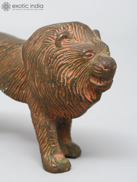 5" Small Decorative Lion Statue | Table Decor | Brass Statue