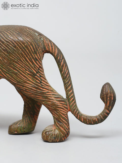 5" Small Decorative Lion Statue | Table Decor | Brass Statue