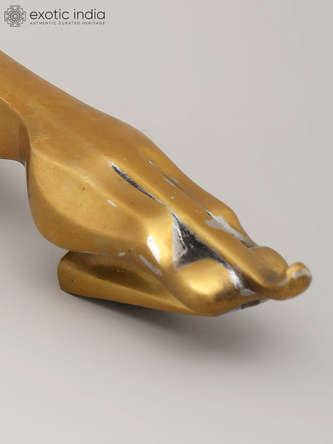 7" Jaguar Showpiece | Brass Statue | Table Decor