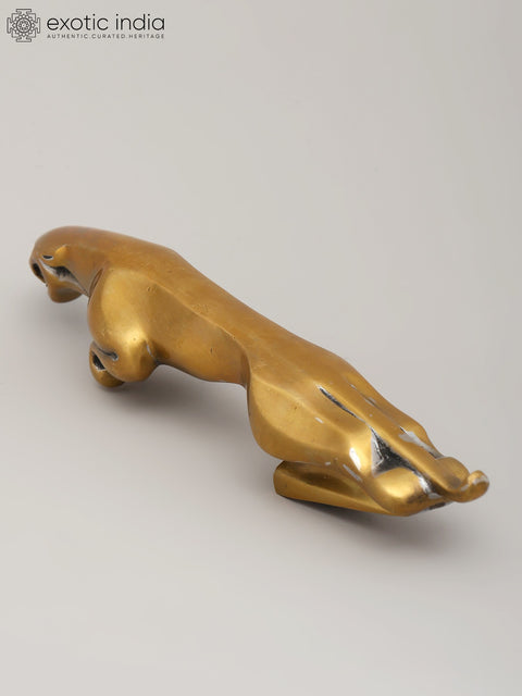 7" Jaguar Showpiece | Brass Statue | Table Decor