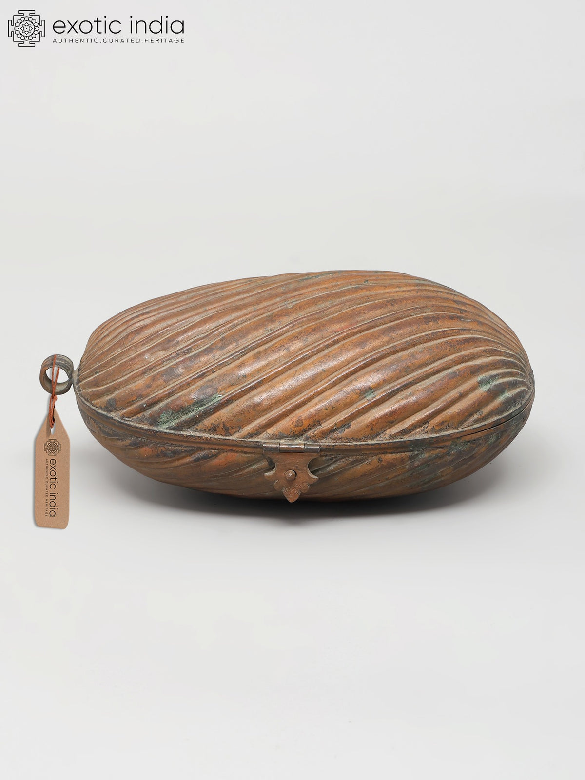 6" Vintage Brass Trinket Box with Patina Finish | Heritage Craftsmanship