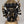 11" Black and Gold Finish Sitting Ten Armed Panchamukhi Lord Hanuman | Brass Statue