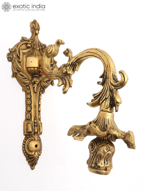 12" Heritage Brass Wall Sconce Light Fixture for Home Decor