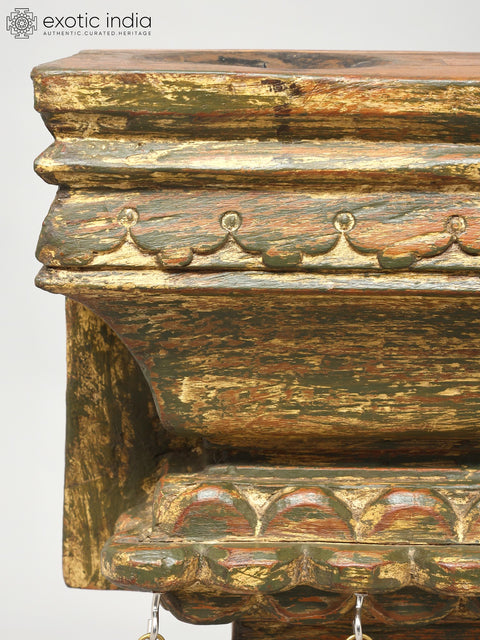 15" Designer Wooden Showpiece with Candle Stand | Home Decor