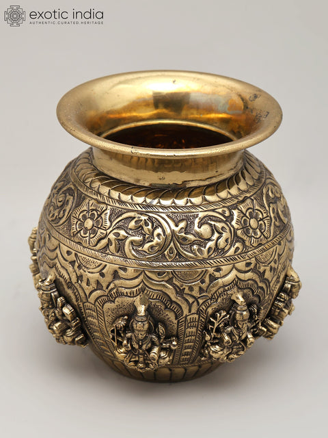 Brass Superfine Ashtalakshmi Kalash