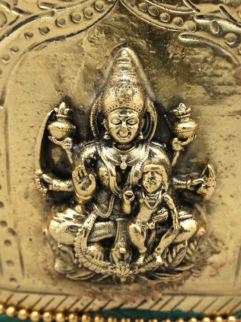 5" Brass Superfine Ashtalakashmi Ritual Kalash with Inlay Work