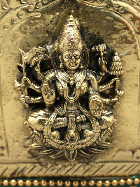 5" Brass Superfine Ashtalakashmi Ritual Kalash with Inlay Work