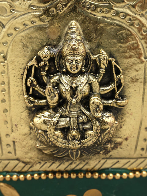 5" Brass Superfine Ashtalakashmi Ritual Kalash with Inlay Work
